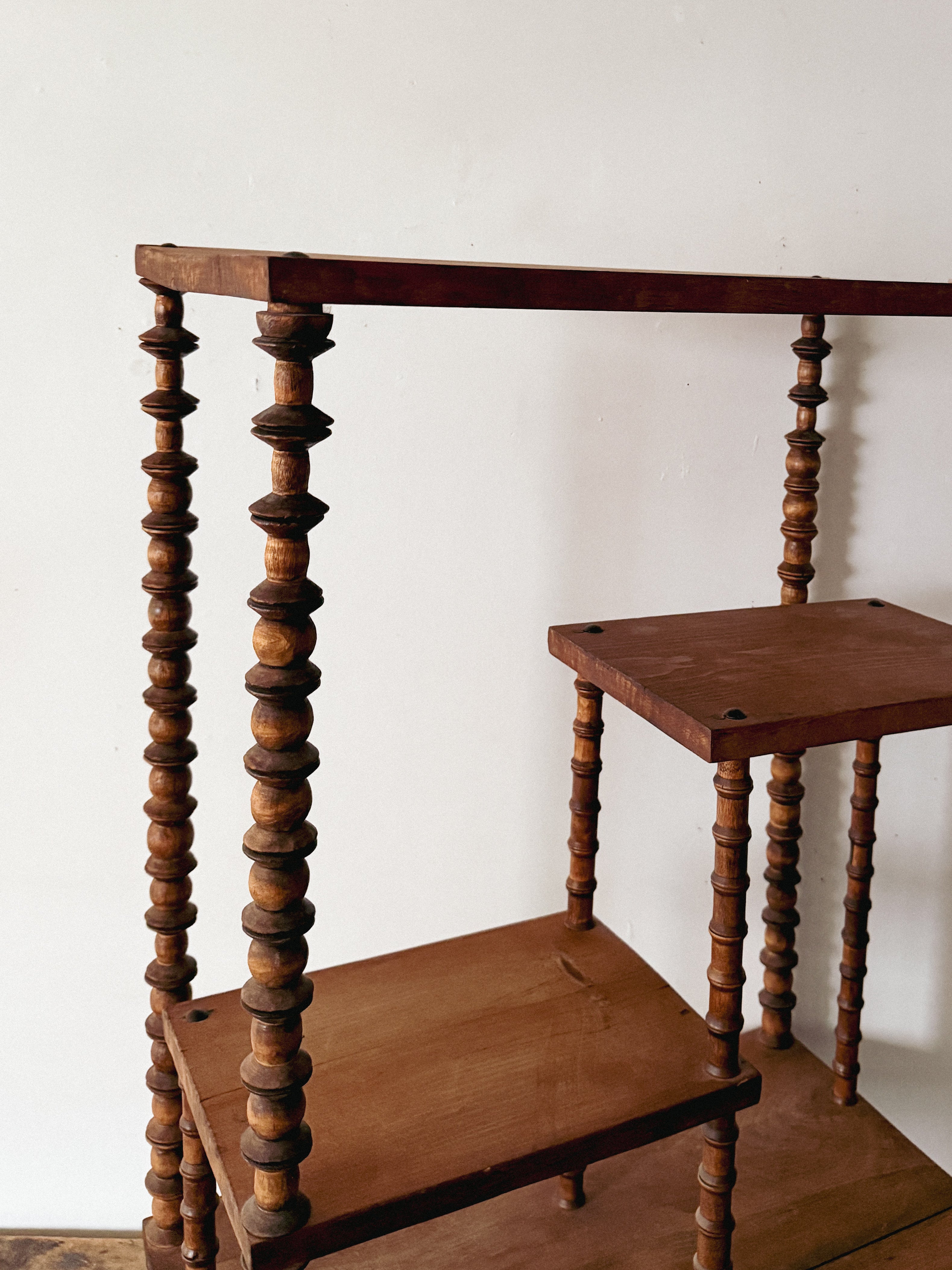 Vintage Folk Art Spool Shelf