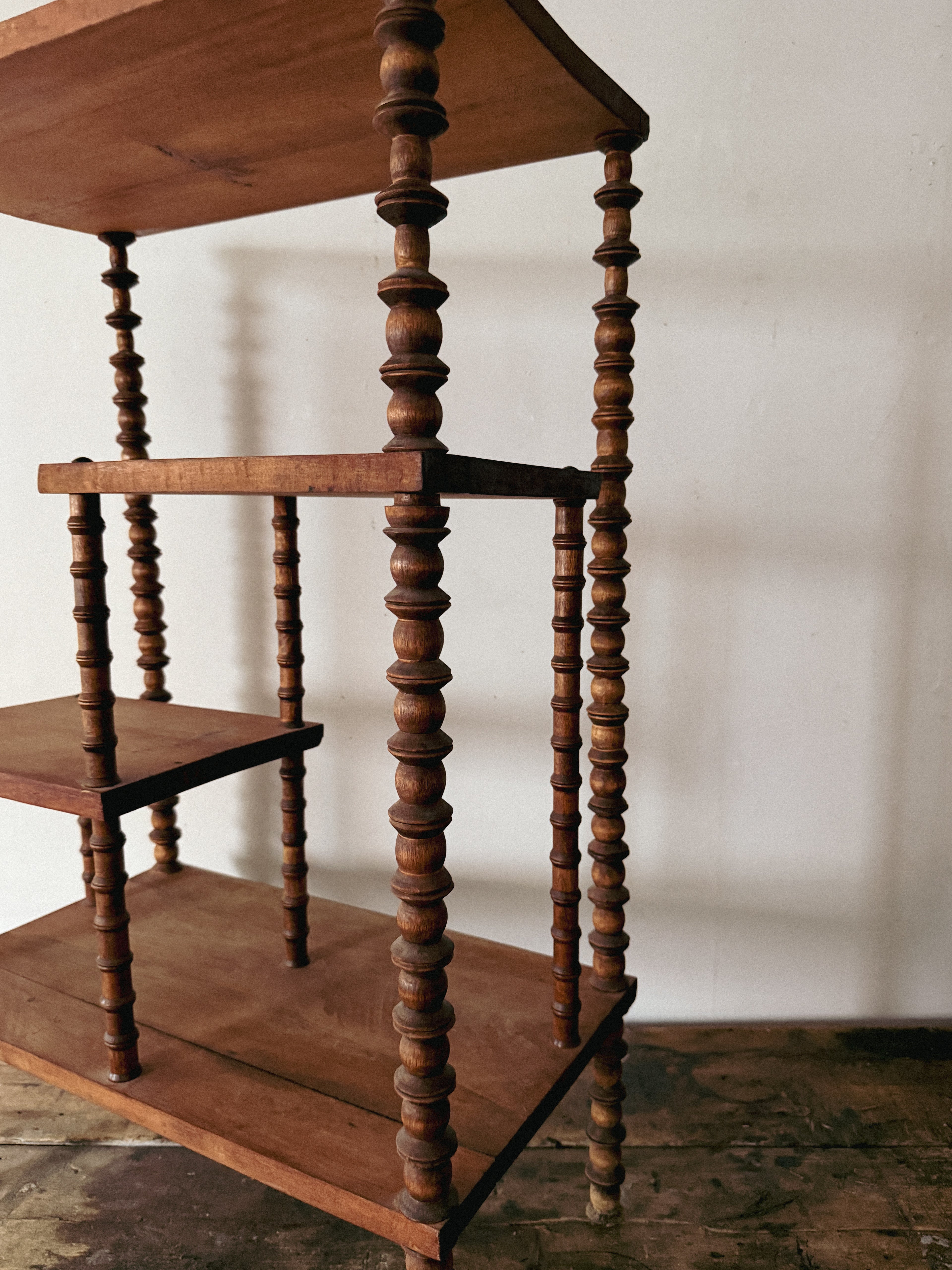 Vintage Folk Art Spool Shelf