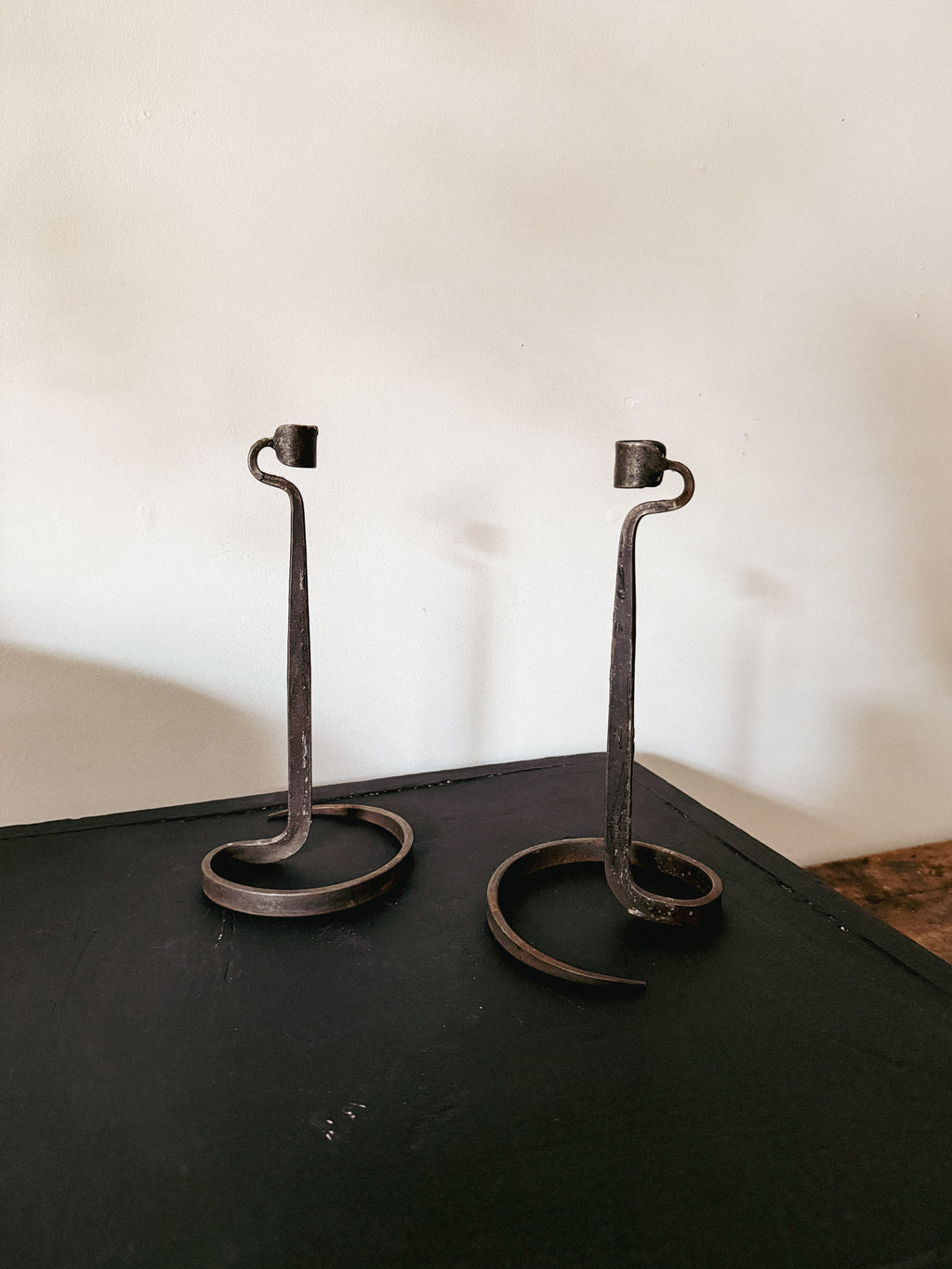 Wrought Iron Candlestick Holders