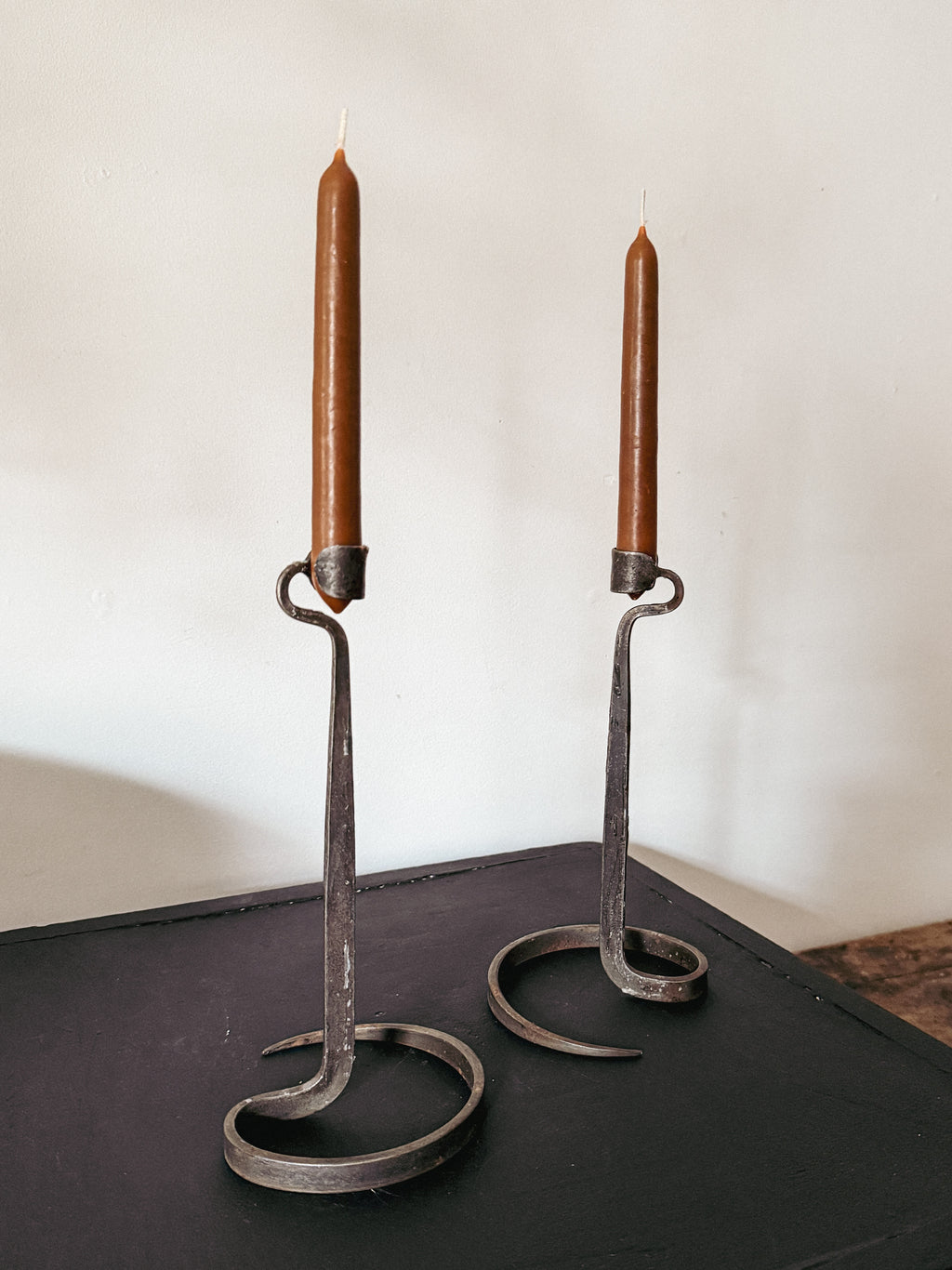 Wrought Iron Candlestick Holders