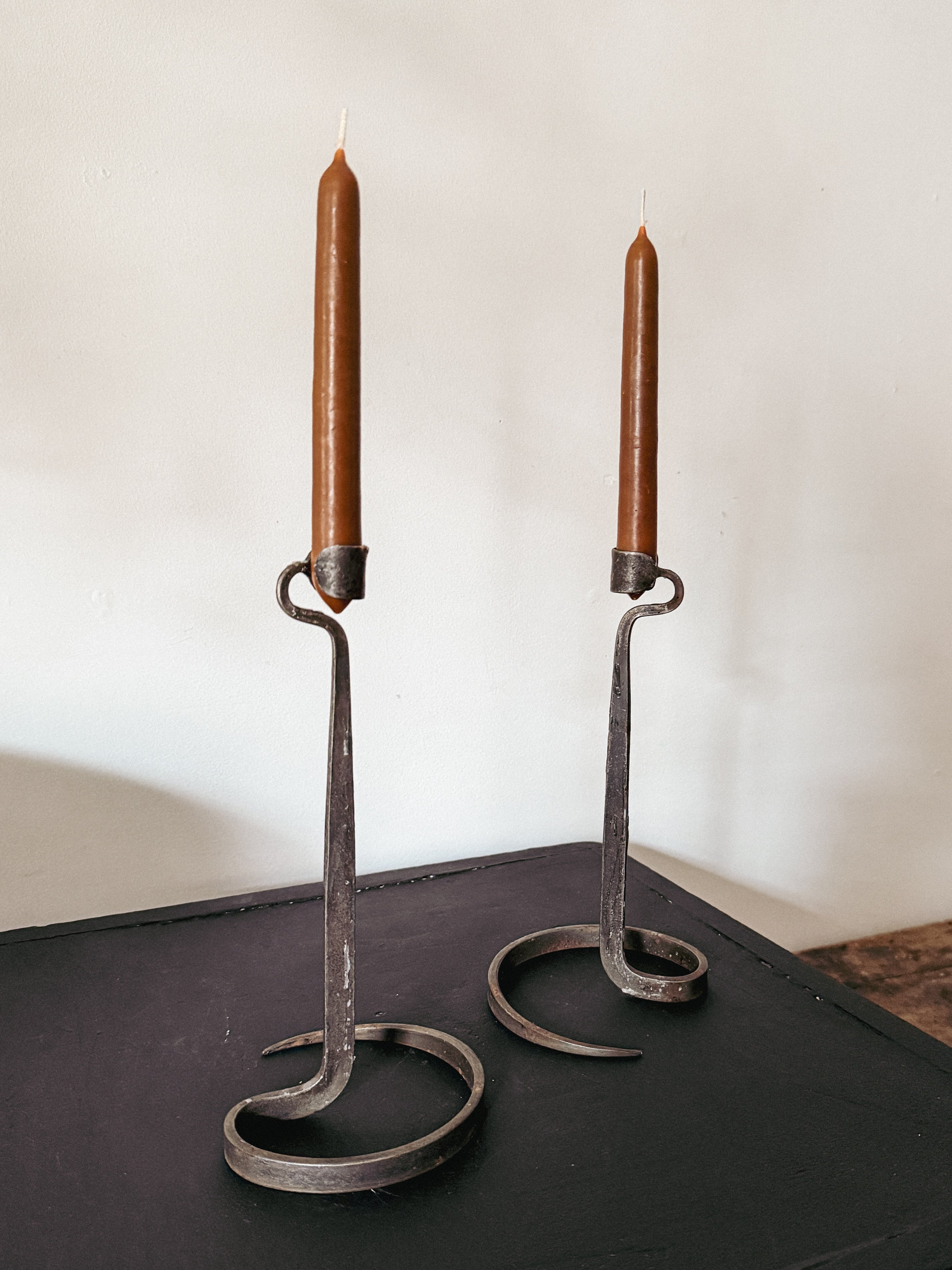 Wrought Iron Candlestick Holders