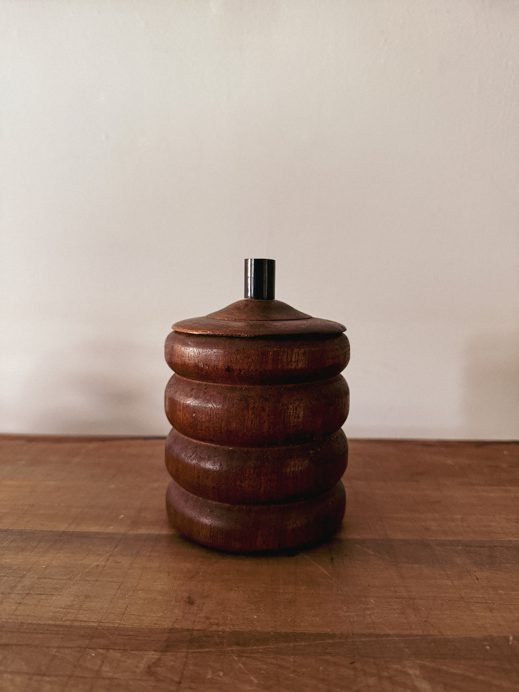Turned Wood Lidded Jar