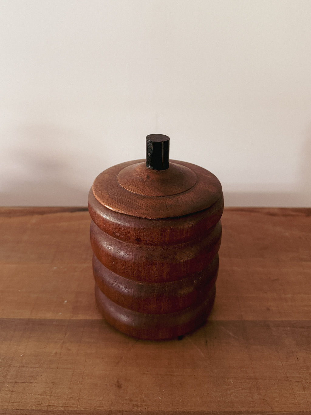 Turned Wood Lidded Jar
