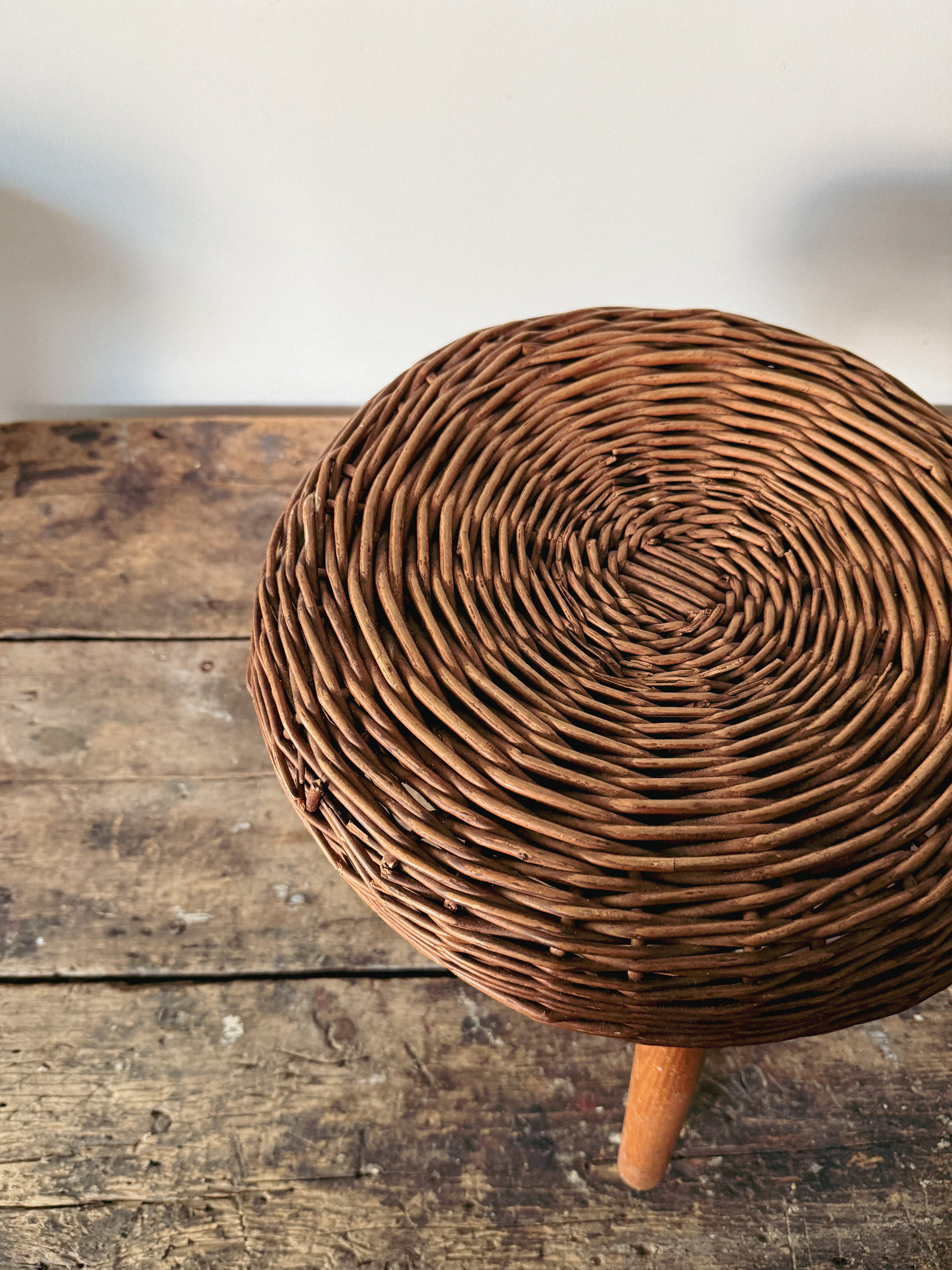 Tony Paul Attributed Wicker Stool