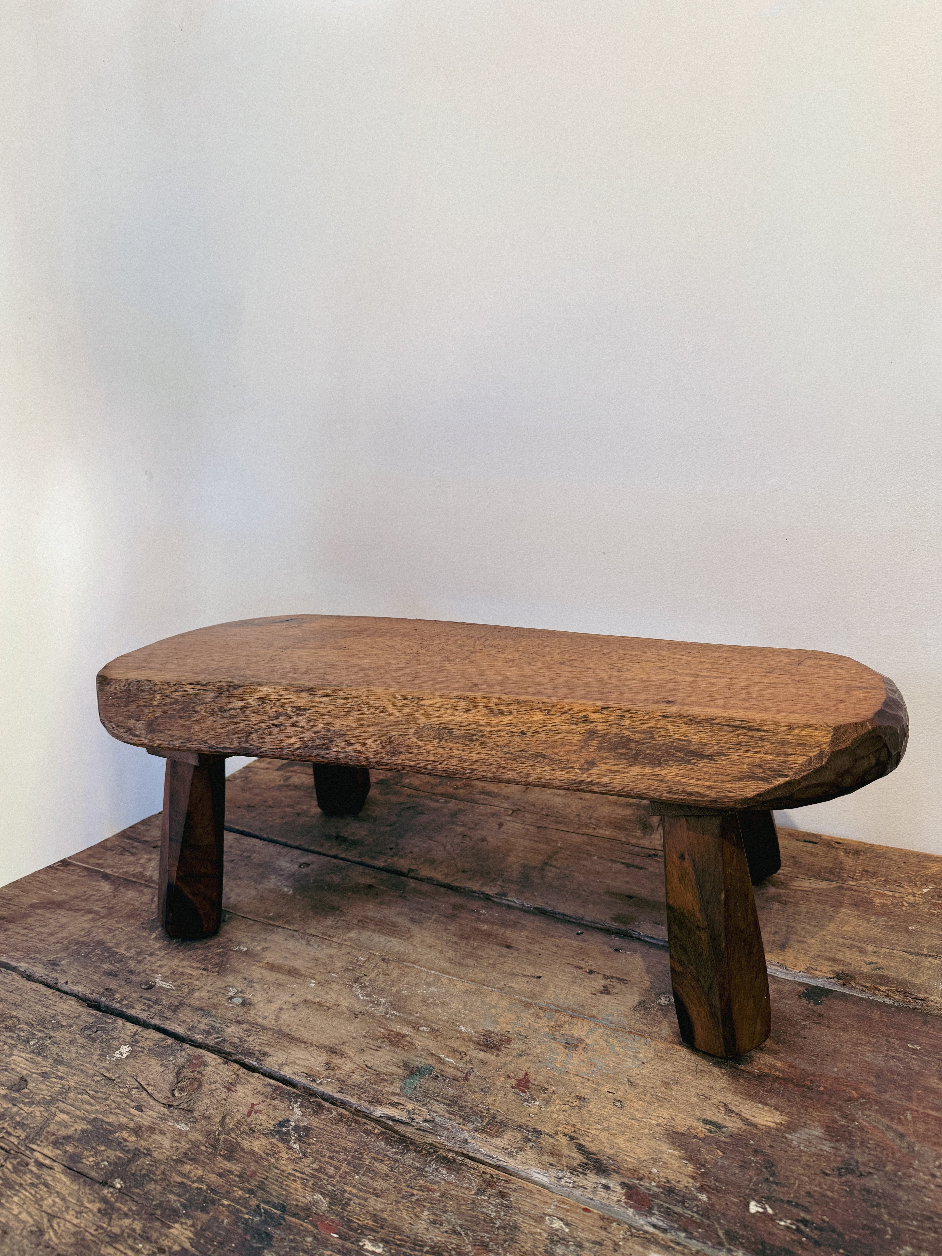 Rustic Handmade Solid Wood Stool