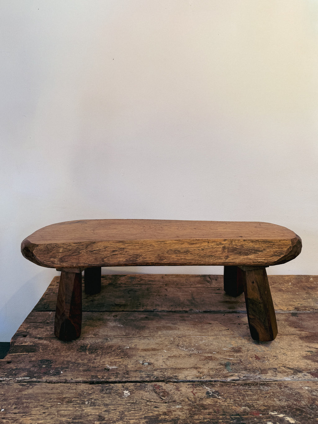 Rustic Handmade Solid Wood Stool