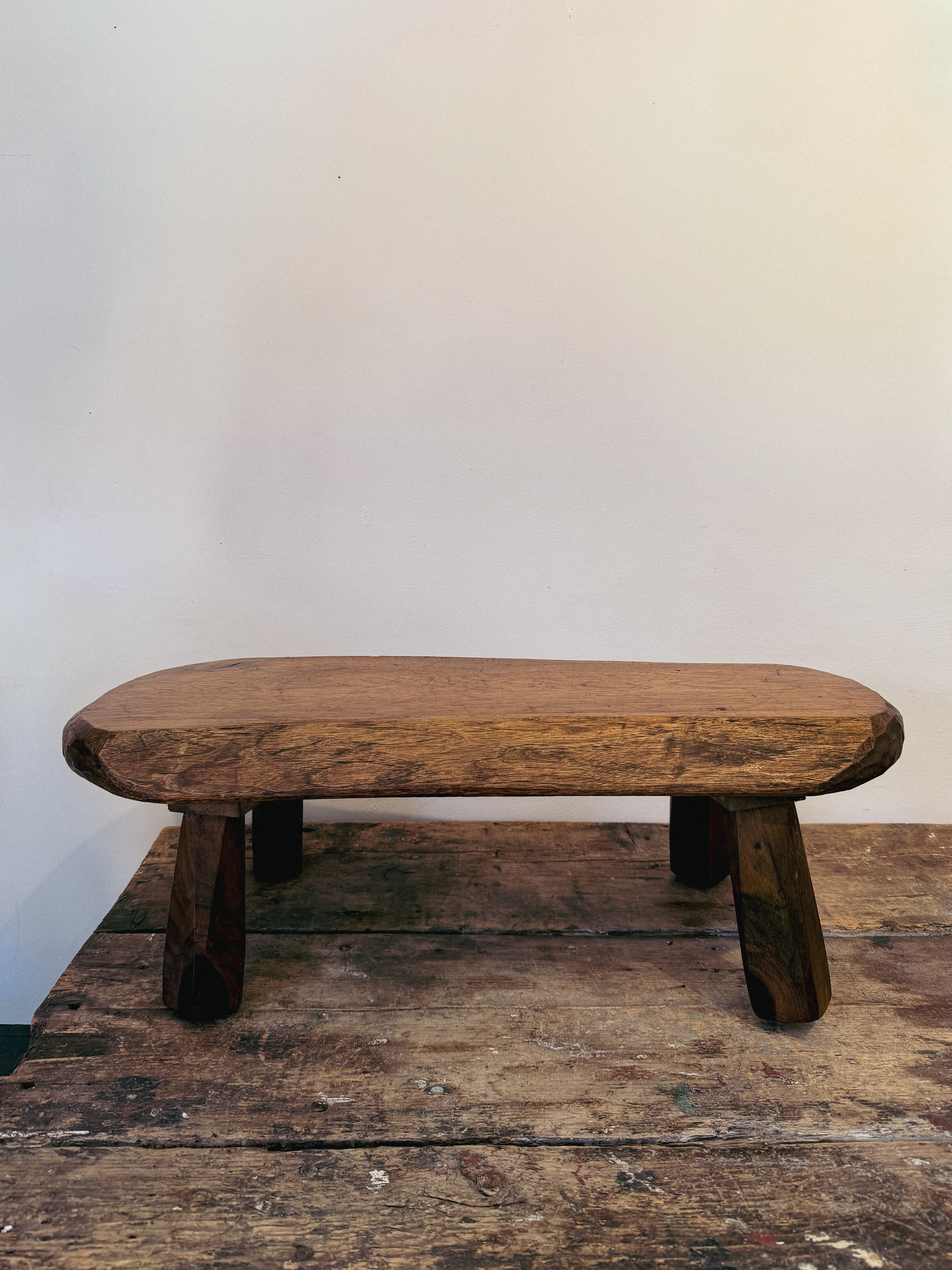 Rustic Handmade Solid Wood Stool