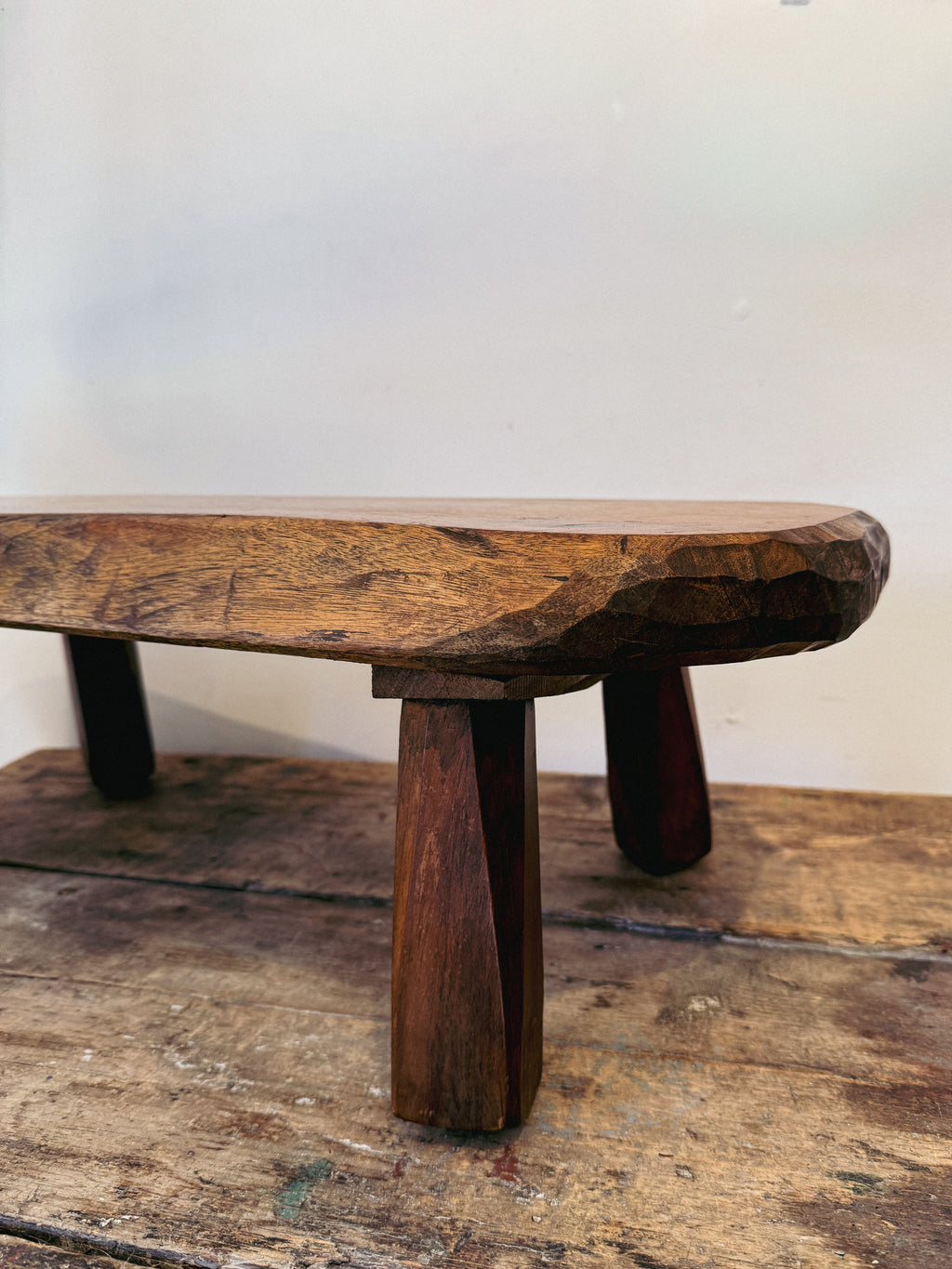 Rustic Handmade Solid Wood Stool